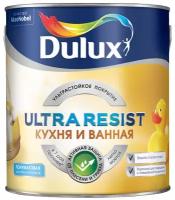 Краска для кухни и ванной латексная Dulux Ultra Resist полуматовая база BW 2,5 л