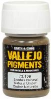 Краска Vallejo серии Pigment - Natural Umber 35ml