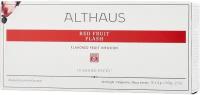 Чайный напиток фруктовый Althaus Red Fruit Flash в пакетиках для чайника, бузина, шиповник, яблоко, клубника, гибискус, жасмин, 15 пак