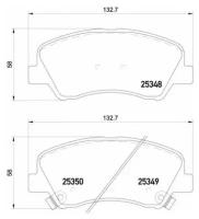 Колодки тормозные HY SOLARIS 10-/KIA RIO 11- передние Brembo P18025