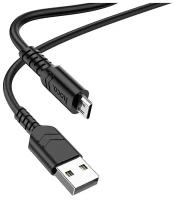 Кабель USB - микро USB HOCO X62 Fortune, 1.0м, круглый, 2.4A, силикон, цвет: чёрный