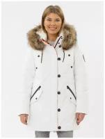 NortFolk / Парка женская зима с капюшоном / Куртка женская зима с капюшоном белый размер 44