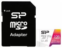 Карта памяти 128Gb - Silicon Power Elite A1 MicroSDXC Class 10 UHS-I U1 SP128GBSTXBV1V20SP с адаптером SD (Оригинальная!)