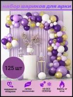 Набор воздушных шаров напраздник арка для фотозоны для праздника фиолетовые