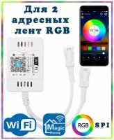 Умный двухканальный WIFI контроллер OG-LDL30 для адресной(цифровой) светодиодной ленты 2*RGB