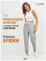 Брюки L'aise BEAUTY, карманы, утепленные, водонепроницаемые, размер 54, серебряный