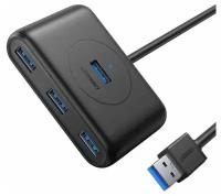 Разветвитель USB UGREEN 4 х USB 3.0, 1 м, цвет черный (20291)