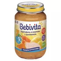 Пюре Bebivita картофель и морковь с цыпленком (с 9 месяцев) 190 г, 1 шт