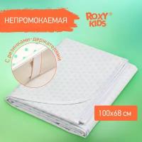 Клеенка-наматрасник подкладная с резинками-держателями ROXY-KIDS, 68х100 см, рисунок 