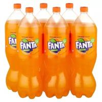 Fanta Апельсин Газированный напиток, 6 шт по 2 л