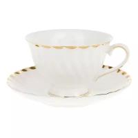 Чайная пара Best Home Porcelain Золотая волна подарочная упаковка