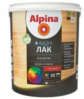 Лак для стен и потолков Alpina Аква, акриловый, глянцевый, 2,5 л