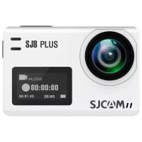 Экшн камера SJCam SJ8 Plus, Белый с креплением, цифровым стабилизатором / Водонепроницаемая Экшен камера 4K 30 FPS на шлем, голову, грудь