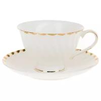 Набор чайных пар Best Home Porcelain Золотая волна, подарочная упаковка, 4 предм., 2 персоны