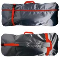 Чехол для перевозки, для хранения складных самокатов c колёсами 170-210 мм, рюкзак для детских трехколесных самокатов 86x37 см (металлик с оранжевым)