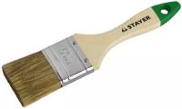 STAYER LASUR 50 мм, 2″ смешанная щетина, деревянная ручка, Плоская кисть, STANDARD (01031-50)