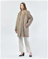 Пальто Symetrie Paris, норка, силуэт прямой, карманы