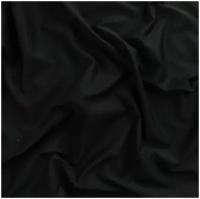 Ткань трикотаж кулирка (черный) 100% хлопок италия 50 cm*175 cm