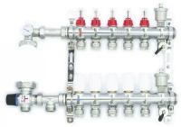 Комплект для водяного теплого пола. Коллектор 5-вых VIEIR нерж