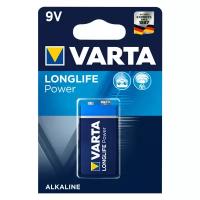 Батарейка VARTA LONGLIFE Power 9V Крона, 4 уп., в упаковке: 1 шт