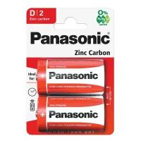 Батарейка Panasonic Zinc Carbon D/R20, в упаковке: 2 шт