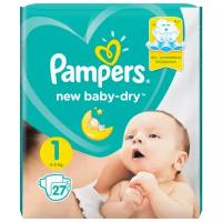 Pampers подгузники New Baby Dry 1 (2-5 кг) 27 шт