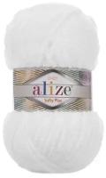 Пряжа Alize Softy plus белый (55), 100%микрополиэстер, 120м, 100г, 1шт