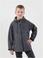 Куртка демисезонная для девочки, мальчика, softshell teflon В21120 Серый (92)