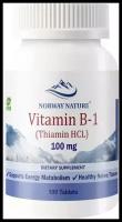 Отдельные витамины Norway Nature B-1 100 mg Thiamin HLC (100 таблеток)