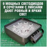 Фара дополнительного рабочего света светодиодная LED 12-24W IP66