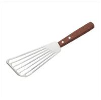 Шумовка 27 см, металлическая кухонная лопатка с прорезями,с деревянной ручкой для рыбы,чебуреков, жарки, готовки, для кухни