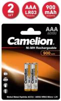 Аккумулятор Camelion AAA- 900mAh Ni-Mh BL-2 NH-AAA900BP2, 1.2В