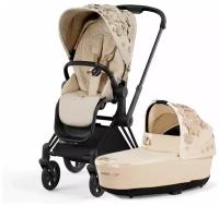 Универсальная коляска Cybex Priam IV 2 в 1, Simply Flowers Beige, цвет шасси: Chrome-Black