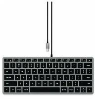 Клавиатура проводная Satechi Slim W1 Wired Backlit Keyboard, USB Type-C, Серый, ST-UCSW1M-RU