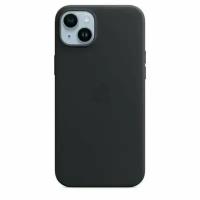 Кожаный чехол Leather Case для iPhone 13, чёрный