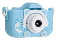 Детский цифровой фотоаппарат Children's Fun Camera Cute Kitty голубой