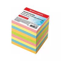 BRAUBERG блок для записей проклеенный 9х9х9 см, 129207/129203 желтый/розовый/голубой