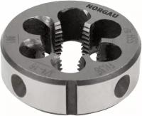 Плашка для нарезания резьбы UNF 3/4х16 дюйма NORGAU Industrial с мелким шагом, профиль 60, по DIN223, HSS, диаметр 45 мм