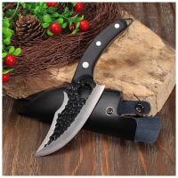 Нож мясника, кованый + кожаный чехол