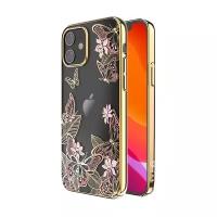 Чехол Kingxbar Butterfly для iPhone 12 mini Розовый/Золотой