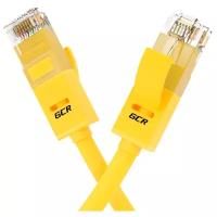 GCR Патч-корд прямой 0.7m UTP кат.5e, желтый, 24 AWG, литой, ethernet high speed 1 Гбит/с, RJ45, T568B