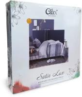 Комплект Постельного Белья Cleo SATIN LUX 2-спальный/Постельное белье 2 спальное, пододеяльник 145х215, простыня 150х220, наволочки 70х70x2