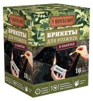 BOYSCOUT Брикеты для розжига в пакетах 16 шт