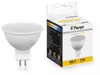 Лампа светодиодная LED 7вт 230в G5.3 теплая. 25235 FERON