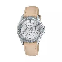 Наручные часы CASIO Collection LTP-2089L-7A, бежевый, серебряный