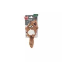 Игрушка для собак GIGWI Dog Toys Лиса с большой пищалкой, текстиль, коричневая (9 см)