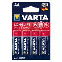 Батарейка VARTA LONGLIFE Max Power AA, в упаковке: 4 шт