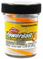 Форелевая паста BERKLEY PowerBait Natural SCENT Glitter 50 гр (Апельсин Сода) / Паста Беркли / Рыбалка на форель / Всесезонная / Свежая партия