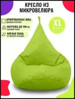 Кресло-мешок PUFON груша XL Стандарт велюр салатовый
