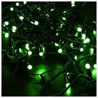 Гирлянда NEON-NIGHT Нить 10м, постоянное свечение, черный ПВХ, Зелёный, 100 LED